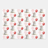 Cute Mouse, Cupcakes and Sprinkles Birthday Inpakpapier Vel (Voorkant 2)