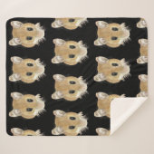 Cute Mouse Curous Fun Animal Waterverf Art Sherpa Deken (Voorkant (horizontaal))