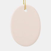 Cute Mouse die kerstmanolen zingt in blauw Keramisch Ornament (Achterkant)