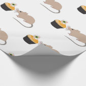 Cute Mouse Eating Halloween Eyeball Cupcake Cadeaupapier (Hoek)