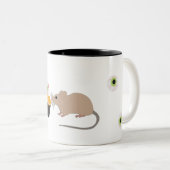 Cute Mouse Eetende Halloween Eyeball Tweekleurige Koffiemok (Voorkant rechts)
