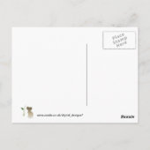 Cute Mouse en Calla Lily Briefkaart (Achterkant)