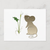Cute Mouse en Calla Lily Briefkaart (Voorkant)