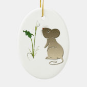 Cute Mouse en Calla lily Ornament (Achterkant)