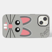 Cute Mouse Face iPhone Hoesje (Achterkant horizontaal)