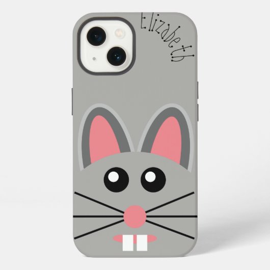 Cute Mouse Face iPhone Hoesje (Achterkant)