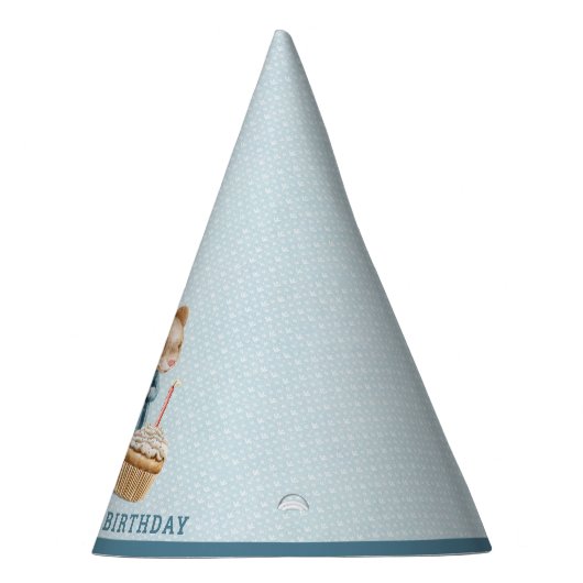 Cute Mouse First Birthday Party Pet Feesthoedjes (Rechts)