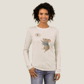 cute mouse flies on a dandelion Tri-Blend shirt (Voorkant)