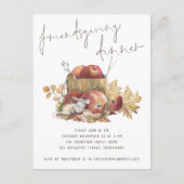 Cute Mouse Friendsgiving Dinner Invite Briefkaart (Voorkant)