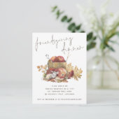 Cute Mouse Friendsgiving Dinner Invite Briefkaart (Staand voorkant)