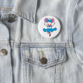 Cute mouse girl ballerina ronde button 5,7 cm (In situ)