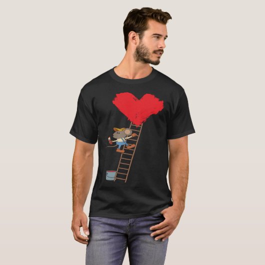 Cute Mouse Heart T-shirt (Voorkant volledig)
