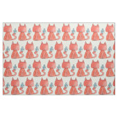 Cute Mouse houdt van Kitty Cat Stof (Fat Quarter)