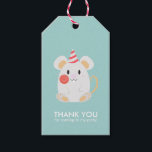 Cute Mouse Kids Birthday Party Cadeaulabel<br><div class="desc">Schattige cadeautjes voor kinderen op verjaardagsfeestjes en gunstlabels.</div>