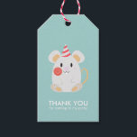 Cute Mouse Kids Birthday Party Cadeaulabel<br><div class="desc">Schattige cadeautjes voor kinderen op verjaardagsfeestjes en gunstlabels.</div>