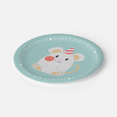 Cute Mouse Kids Birthday Party Papieren Bordje (Gekanteld)