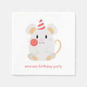 Cute Mouse Kinderen van Birthday Servet (Voorkant)