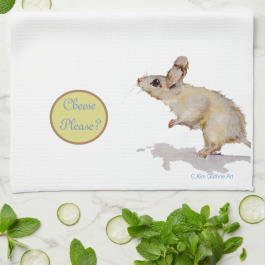Cute Mouse Kitchen Tea Towel Theedoek (Gevouwen)