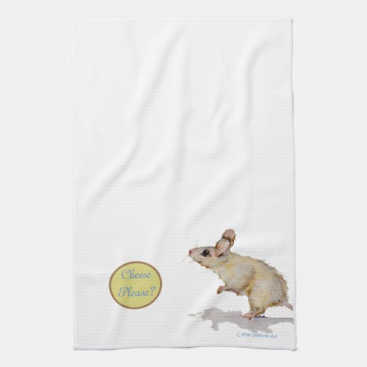 Cute Mouse Kitchen Tea Towel Theedoek (Verticaal)