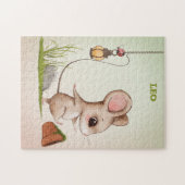 Cute Mouse Ladybug Green Personal Legpuzzel (Horizontaal)