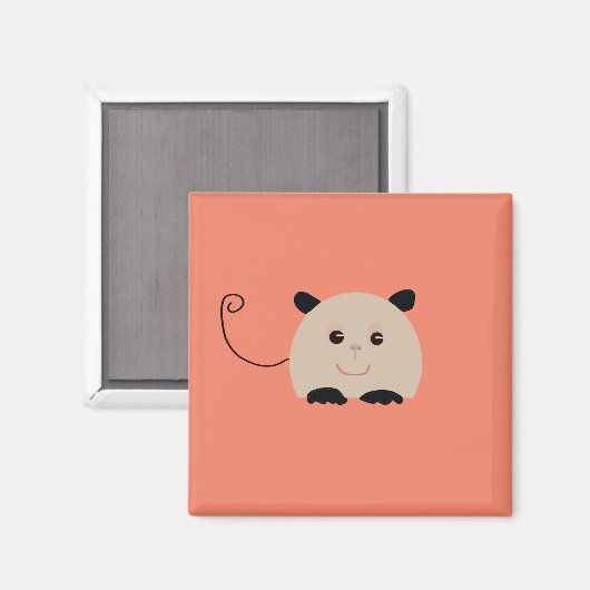 Cute Mouse Magnet geïllustreerd (Voorkant / Achterkant)