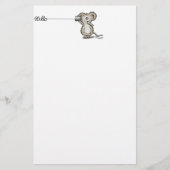 Cute Mouse met een mobiele telefoon via Send2Smile Briefpapier (Voorkant)