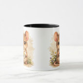 Cute Mouse Mug – Adorable Mouse Drinking Coffee Mok (Midden)