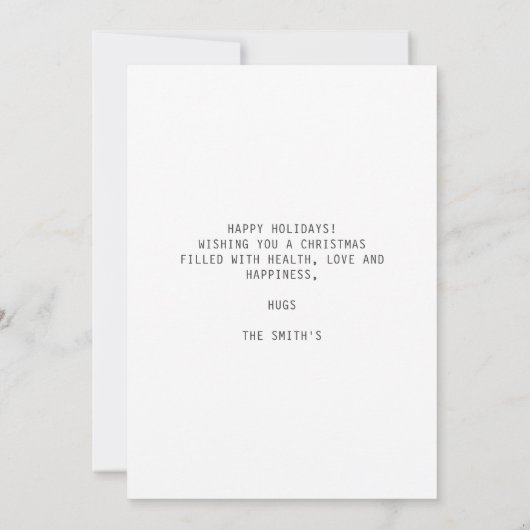 Cute Mouse Musician Message Merry Christmas  Feestdagenkaart (Achterkant)