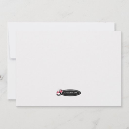 Cute Mouse on Doorstep - Moving Announements Aankondiging (Achterkant)