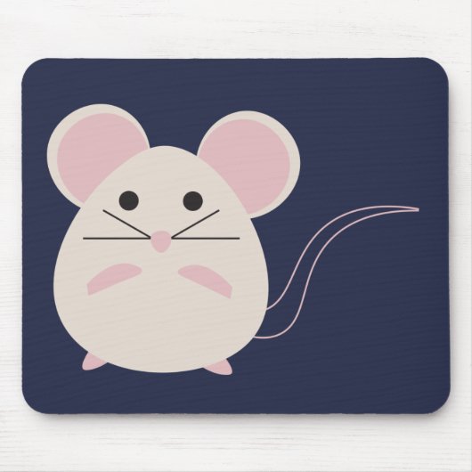 Cute Mouse op Muismat (Voorkant)