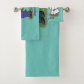 Cute mouse-paar cartoon illustratie bad handdoek (Insitu)