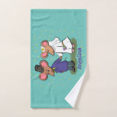 Cute mouse-paar cartoon illustratie bad handdoek (Handdoek)