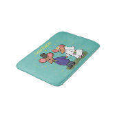 Cute mouse-paar cartoon illustratie badmat (Gekanteld)