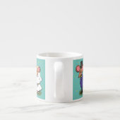Cute mouse-paar cartoon illustratie espresso kop (Achterkant)