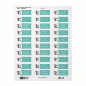 Cute mouse-paar cartoon illustratie etiket (Full Sheet)
