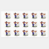 Cute mouse-paar cartoon illustratie labels (Vel)