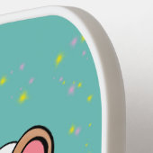 Cute mouse-paar cartoon illustratie pickleball paddle (Links Detail)