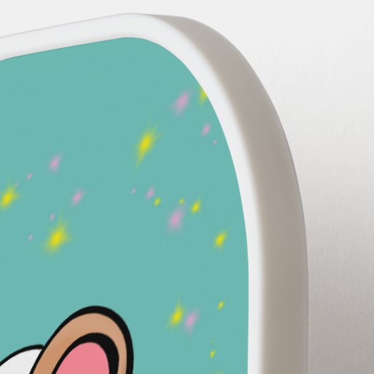 Cute mouse-paar cartoon illustratie pickleball paddle (Links Detail)