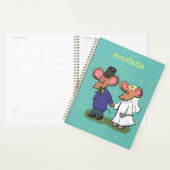 Cute mouse-paar cartoon illustratie planner (Display)