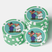 Cute mouse-paar cartoon illustratie poker chips (Opstapeling)