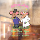 Cute mouse-paar cartoon illustratie raamsticker (Vel 2)