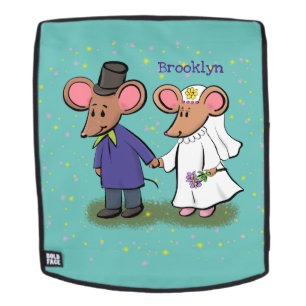 Cute mouse-paar cartoon illustratie rugtassen