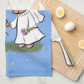 Cute mouse-paar cartoon illustratie theedoek (Quarter Fold)