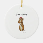 Cute Mouse - persoonlijke kerststop Keramisch Ornament (Voorkant)