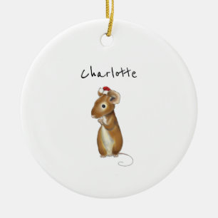 Cute Mouse - persoonlijke kerststop Keramisch Ornament