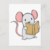 Cute Mouse Reading Book Briefkaart (Voorkant)