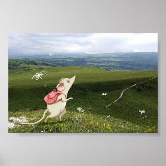 Cute Mouse Reis Poster (Voorkant)
