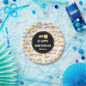 Cute Mouse Rodent Eating Cheese Birthday Papieren Bordje (Feest)