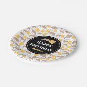 Cute Mouse Rodent Eating Cheese Birthday Papieren Bordje (Gekanteld)