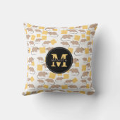 Cute Mouse Rodent Eating Cheese Pattern Kussen (Achterkant)